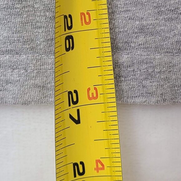 Calvin Klein Logo Box Crew Neck T-Shirt Small Heather Gray Black Stripe - Picture 8 of 8